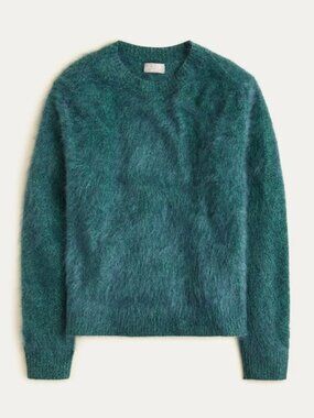 J. Crew Brushed cashmere marled relaxed crewneck sweater S